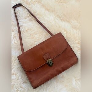 Patricia Nash Cognac Leather Messenger Crossbody